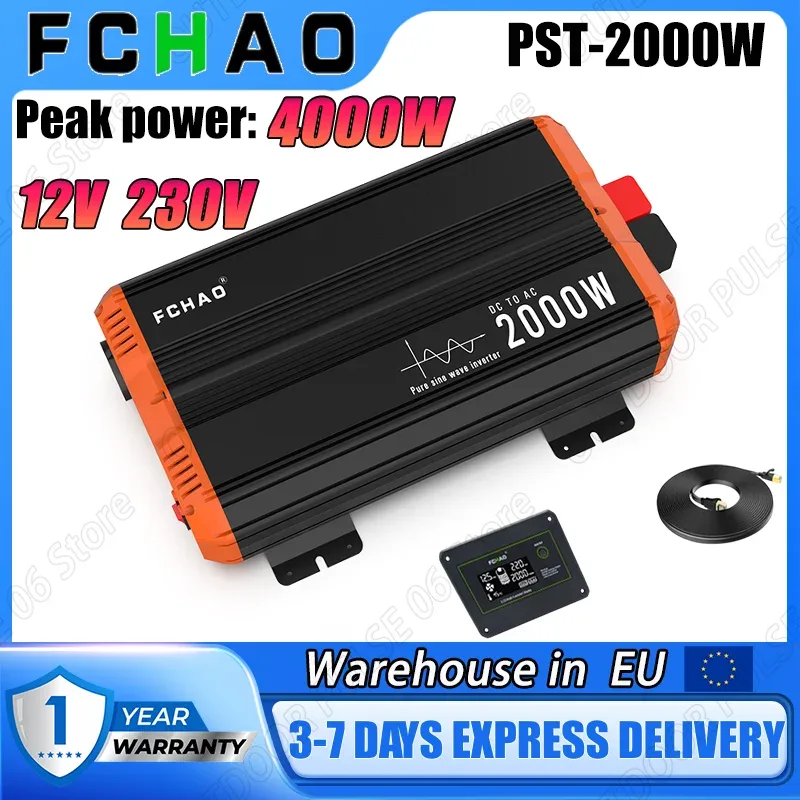Convertisseur de courant 12 V vers 230 V, sinusoïdal