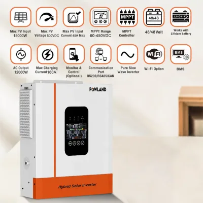 Convertisseur solaire hybride 12 kW, 48 V, MPPT – image 3