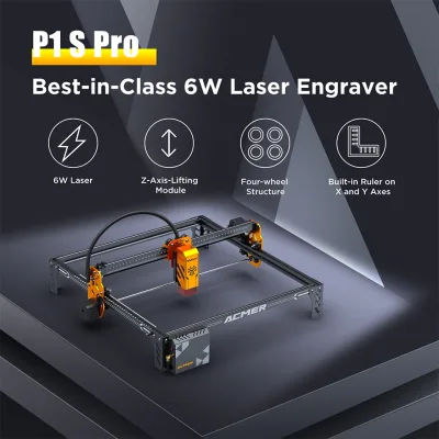 Graveur laser à diode bleue 6 W, zone 400 × 400 mm – image 2