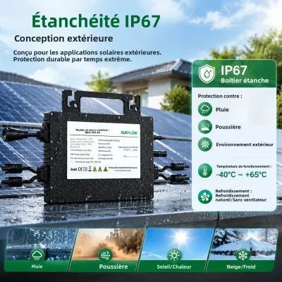 Micro-onduleur solaire de balcon 1200 W, Wi-Fi – image 3