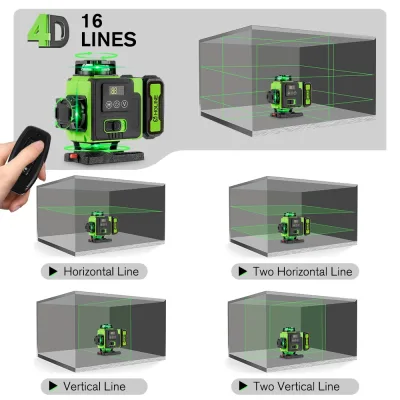 Niveau laser 16 lignes avec trépied et télécommande – image 2