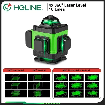 Niveau laser 16 lignes vert avec trépied – image 2