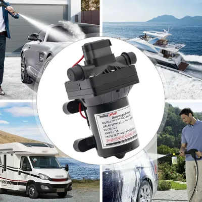 Pompe à eau à membrane 12 V auto-amorçante noire – image 3